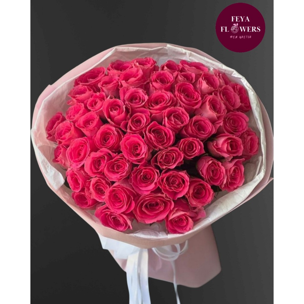 Букет из 51 розовых роз